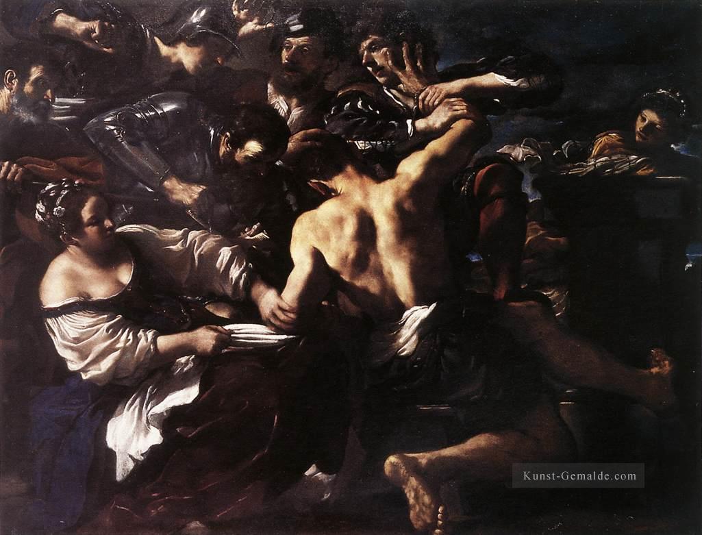 Samson von den Philistern Barock Guercino Captured Ölgemälde